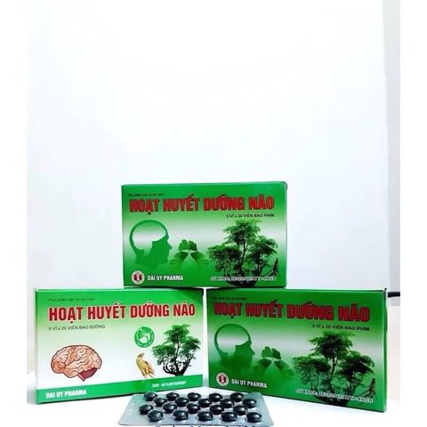 Viên uống Hoạt Huyết Dưỡng Não - Hỗ trợ trí nhớ, giảm đau đầu, chóng mặt, 100 viên cho người căng thẳng, suy giảm trí nhớ
