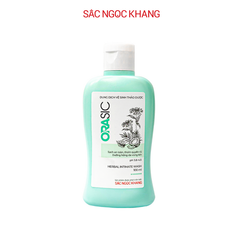 Dung dịch vệ sinh phụ nữ Orasic Sắc Ngọc Khang 100ml - Làm sạch tự nhiên, dưỡng ẩm và khử mùi hiệu quả, an toàn cho sức khỏe.