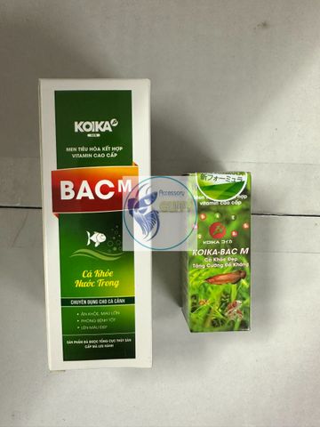 Men Tiêu Hóa Koika-BAC M - Vitamin Cao Cấp Hỗ Trợ Phục Hồi Sức Khỏe Cho Cá Cảnh và Tép - Giảm Bệnh Đường Ruột