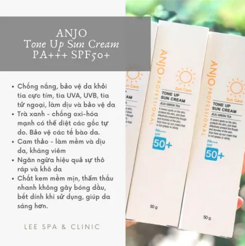 Kem dưỡng trắng da, chống nắng nâng tone Anjo Professional Tone Up Sun Cream SPF50+ PA+++ 50g