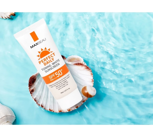 Kem Chống Nắng Maxbeau Toning White Sunscreen SPF50+/PA+++ 70g - Dưỡng trắng da, bảo vệ mạnh mẽ khỏi UVA/UVB, thích hợp cho mọi loại da