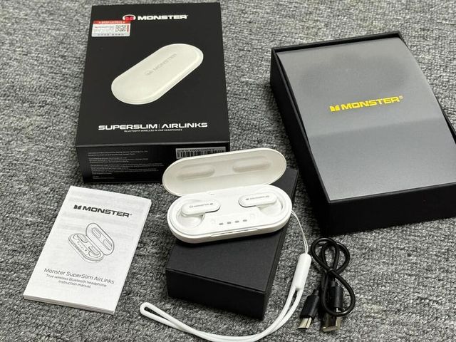 Tai Nghe Bluetooth TWS M1007 Monster SuperSlim AirLink - Âm Thanh Pure Monster, Chống Nước IPX5, Kết Nối Nhanh, Tiện Lợi Cho Thể Thao