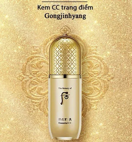 Kem CC Trang Điểm Chống Nắng Whoo Gongjinhyang Essential SPF30/PA++ 40ml - Bảo vệ da, tạo hiệu ứng trang điểm tự nhiên, phù hợp cho da nhạy cảm