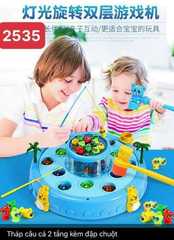 Đồ Chơi Câu Cá Đập Chuột 2in1 Có Đèn & Nhạc - Đồ Chơi Giải Trí Kích Thích Trẻ Em Từ 3 Tuổi, Quà Tặng Sinh Nhật Hấp Dẫn