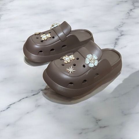 Dép Crocs Nữ Độn Đế 5cm,Chống Trơn Không Thấm Nước,Giày Cross Siêu Nhẹ