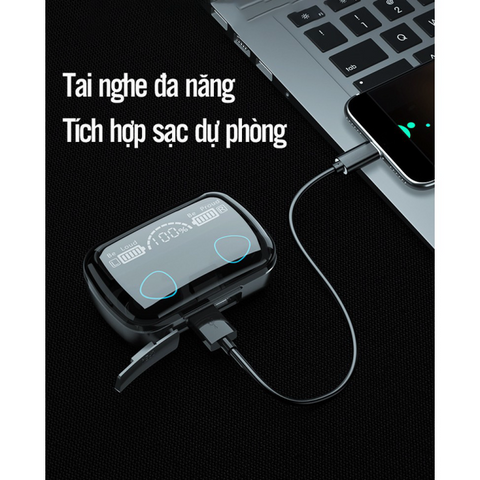 Tai Nghe Không Dây M10 - Bluetooth 5.1 Chống Nước IPX7 - Âm Thanh HIFI Trung Thực, Thời Gian Nghe Lên Đến 6 Giờ
