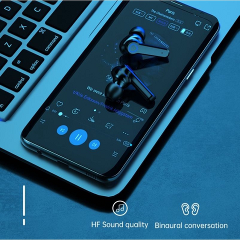 Tai Nghe Bluetooth M19 Pro Nhét Tai Không Dây Chống Nước IPX7, Âm Thanh Bass Mạnh, Sạc Ngược, Cảm Ứng, Thời Gian Sử Dụng 6 Giờ