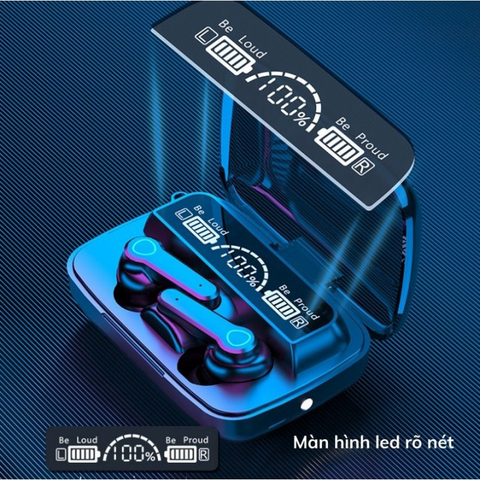 Tai Nghe Bluetooth M19 Pro Nhét Tai Không Dây Chống Nước IPX7, Âm Thanh Bass Mạnh, Sạc Ngược, Cảm Ứng, Thời Gian Sử Dụng 6 Giờ