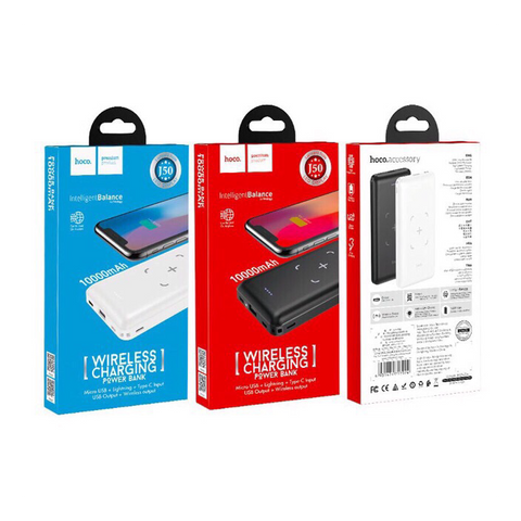 Sạc Dự Phòng Không Dây Hoco J50 10000mAh - Pin Dự Phòng Thông Minh Cho Điện Thoại, Hỗ Trợ Sạc Nhanh, Chống Cháy Nổ