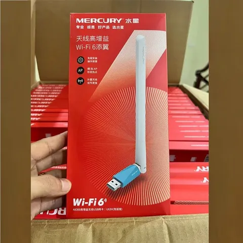 USB Bắt Sóng WIFI 6 Mercury UX3H 286Mbps - Bộ Phát Wifi Cho Máy Tính Để Bàn, Tốc Độ Cao, Kết Nối Dễ Dàng, Thiết Kế Nhỏ Gọn