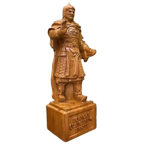 Tượng  Quang Trung- Nguyễn Huệ Gỗ Bách Xanh KT 30 x 10 x 8