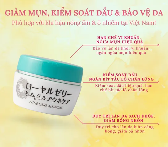 Gel Dưỡng Da Giảm Mụn Sữa Ong Chúa OZIO NACHULIFE 75G - Chăm Sóc Da Dầu, Duy Trì Làn Da Sạch Khỏe, Giải Pháp 6 Trong 1 Từ Nhật Bản