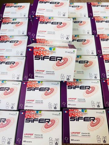 Sifer - Viên Sắt Sinh Học Dạng Bột Hộp 60 Gói Dành Cho Mẹ Và Bé - Hỗ Trợ Thiếu Sắt, Tăng Cường Sức Khỏe