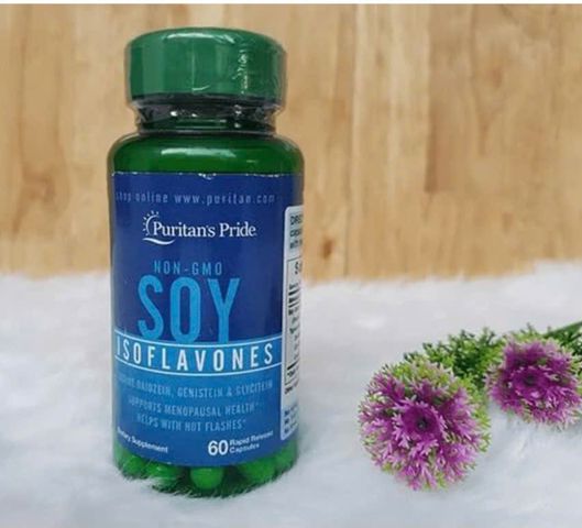 Viên uống tinh chất mầm đậu nành hỗ trợ nội tiết tố nữ Soy Isoflavones Non-GMO Puritan's Pride 60 viên - Sản phẩm dinh dưỡng cho phụ nữ 30+