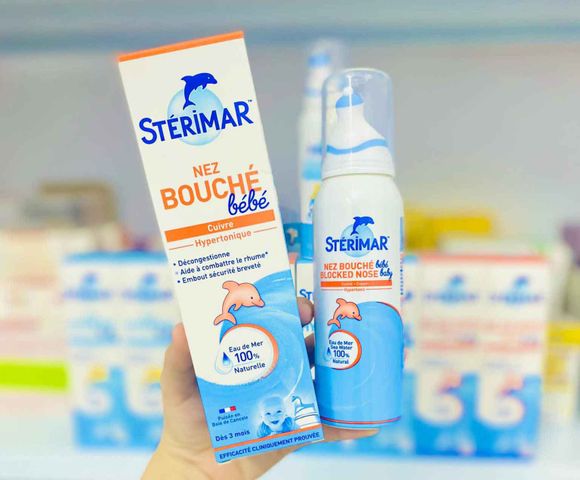 XỊT MUỐI BIỂN C.Á HE.O STERIMAR KHÁNG VIÊM PHÁP - TỪ 3 THÁNG TUỔI ( Cam- Vàng)