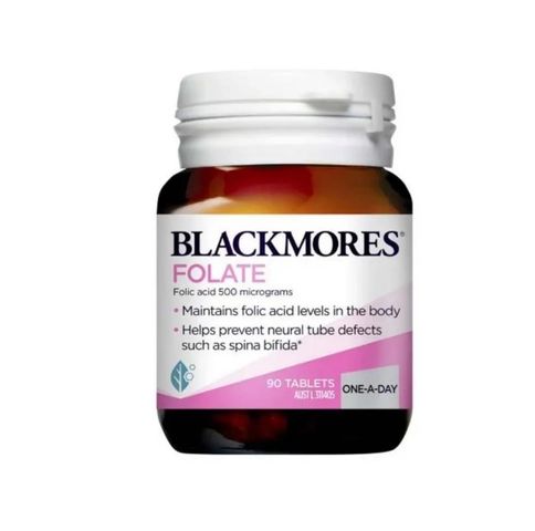 Blackmores Viên Uống Bổ Sung Axit Folic 500Mcg Cho Mẹ Bầu Folate 90 Viên