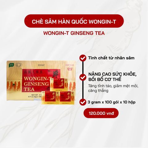 Trà Nhân Sâm Wongin-T Hàn Quốc 30g - Hỗ Trợ Giấc Ngủ Sâu, Tăng Cường Sức Đề Kháng, Sản Phẩm Chất Lượng Từ Hàn Quốc