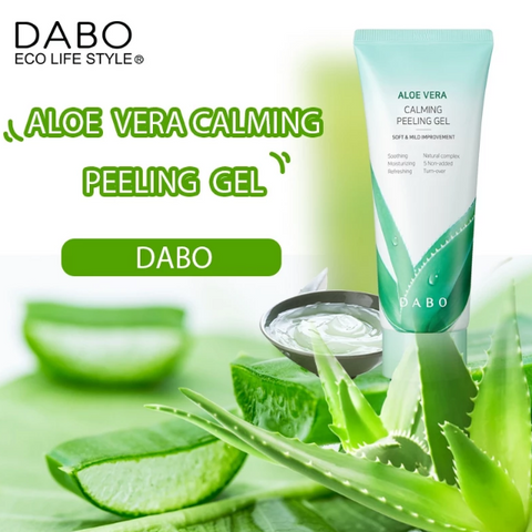 Gel Tẩy Tế Bào Chết Lô Hội Dabo Hàn Quốc 180ml - Aloe Stem Rich Moisture Peeling Gel Giúp Da Sáng Mịn, Cung Cấp Dưỡng Chất