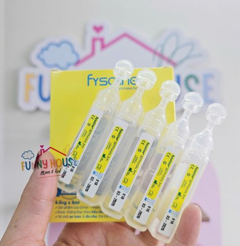 Nước Muối Sinh Lý Fysoline - Hộp 5 Ống Giúp Làm Sạch Mũi, Giảm Nghẹt Mũi, Dị Ứng, Thoải Mái Cho Mũi