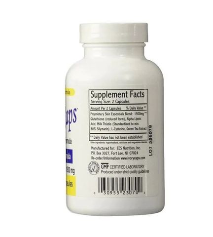 Viên Uống Trắng Da Ivory Caps Skin Enhancement Formula 60 Viên - Tăng Cường Collagen, Làm Sáng Da Từ Bên Trong