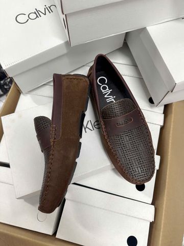 Giày Lười Calvin Klein Khoá Cá Sấu Sơn Đen Dư Xịn( hình thật)