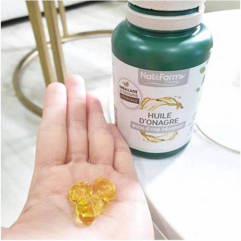 Viên Uống Tinh Dầu Hoa Anh Thảo Nat&Form 200 Viên - Dinh Dưỡng Sức Khỏe & Làm Đẹp - Huile D'Onagre Chính Hãng Từ Pháp