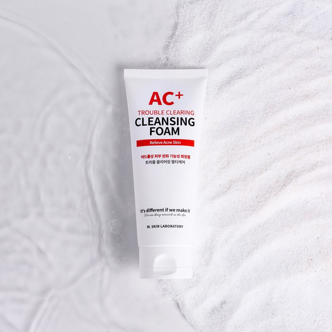 Sữa Rửa Mặt W.SKIN LABORATORY AC+ cho Da Dầu Mụn - Foam Làm Sạch Sâu, Ngăn Ngừa Mụn, 150ml, Mỹ Phẩm Hàn Quốc Chính Hãng