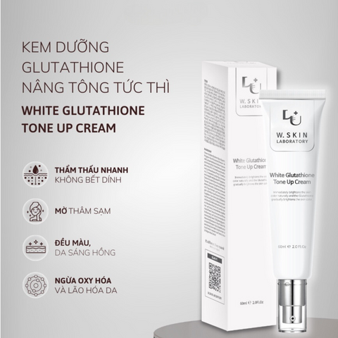 Kem Dưỡng Trắng Nâng Tone W.SKIN LABORATORY - White Glutathione Tone Up Cream 60ml, Dưỡng trắng, Làm đều màu da, Cấp ẩm tự nhiên
