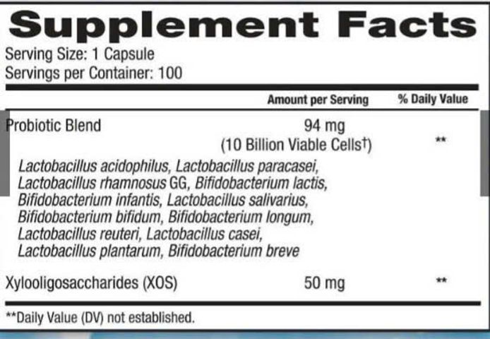 Viên uống hỗ trợ tiêu hóa Probiotic Trunature 100 viên - Men vi sinh tự nhiên cải thiện hệ tiêu hóa và sức khỏe đường ruột, hàng Mỹ