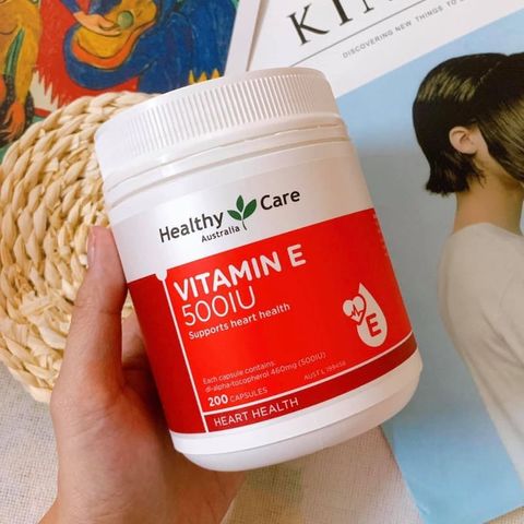 Viên Uống Vitamin E Healthy Care 500IU - Dạng Nang Mềm 200 Viên, Hỗ Trợ Làn Da Sáng Khỏe, Chăm Sóc Sức Khỏe Từ Bên Trong