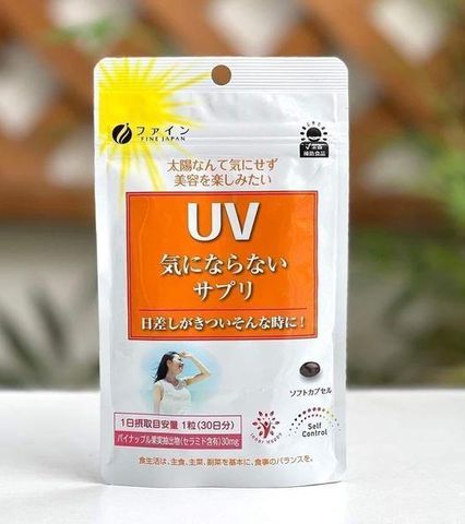 Viên uống UV Care Plus hỗ trợ chống nắng Fine Japan Nhật túi 30 viên
