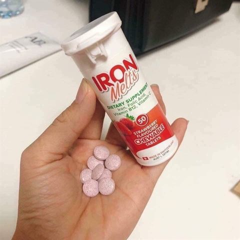 Iron Melts - Viên bổ sung Sắt Iron Melts  Acid Folic, vitamin B12 và vitamin C, 50 viên - Úc