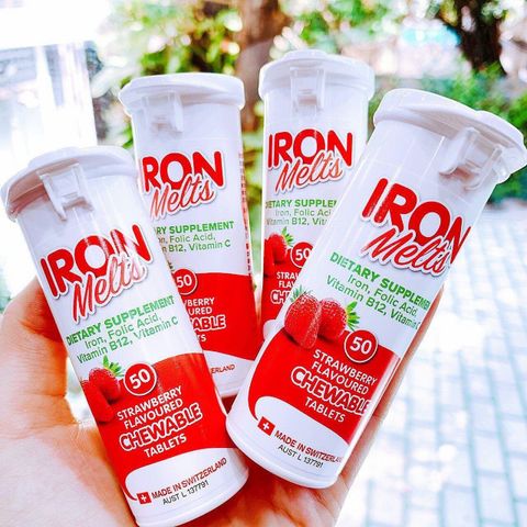 Iron Melts - Viên bổ sung Sắt Iron Melts  Acid Folic, vitamin B12 và vitamin C, 50 viên - Úc