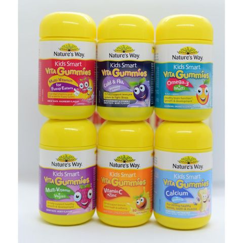 Kẹo Dẻo Gummy Nature's Way 60 Viên - Bổ Sung Canxi và Vitamin D Cho Trẻ Em, Hương Vị Trái Cây Ngon Miệng, Phát Triển Xương Chắc Khỏe