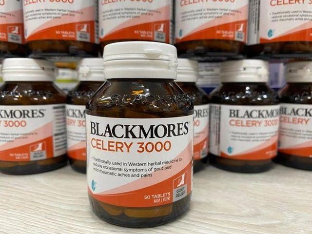 Viên Uống Blackmores Celery 3000 - Hỗ Trợ Giảm và Kiểm Soát Axit Uric, 50 Viên, Sản Phẩm Từ Úc