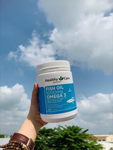 Dầu Cá Fish Oil 1000mg Omega 3 Healthy Care - 400 Viên Hỗ Trợ Tim Mạch và Não Bộ, Bổ Sung Omega 3 Tự Nhiên Từ Úc