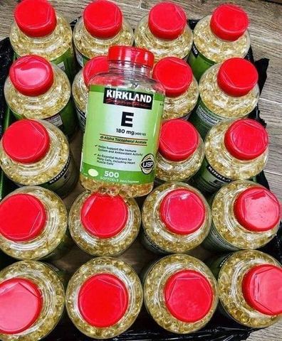 Viên Vitamin E Kirkland 400 IU - Hỗ Trợ Sức Khỏe, 500 Viên Mỹ, Tăng Cường Miễn Dịch, Cải Thiện Da, Bảo Vệ Tế Bào Chống Oxi Hóa