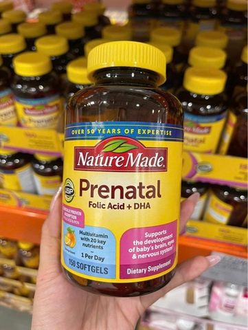 Vitamin Tổng Hợp Bầu Mỹ Nature Made 150 Viên - Hỗ Trợ Sức Khỏe Mẹ Bầu và Phát Triển Thai Nhi