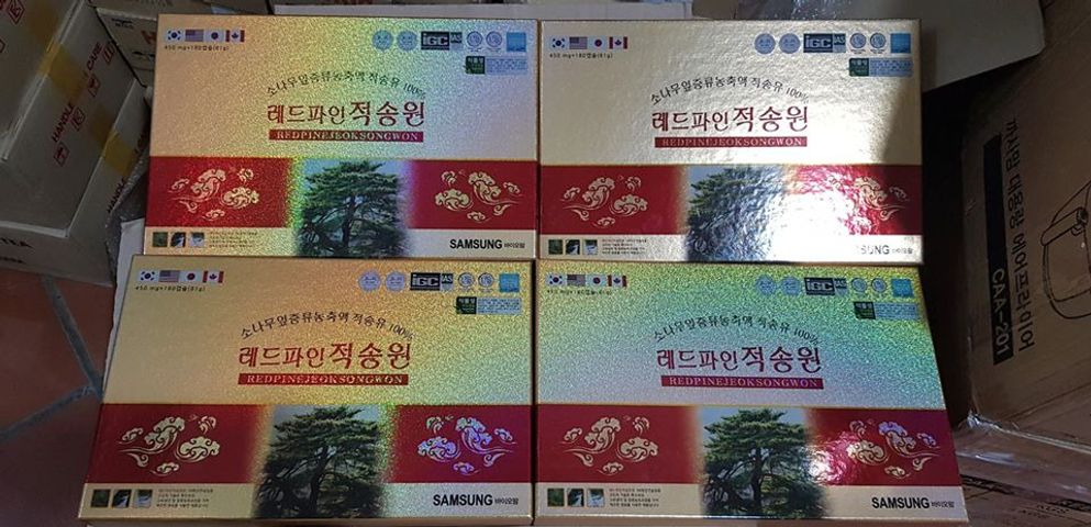 Tinh Dầu Thông Đỏ SMS Bio Pharm Red Pine Jeok Song Won - 180 Viên Hỗ Trợ Sức Khỏe Toàn Diện từ Samsung Hàn Quốc