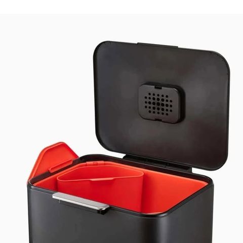 Thùng Rác 2 Ngăn Joseph Joseph 30106 Totem Max 60L Màu Đen Carbon - Thiết Kế Sang Trọng, Đa Dụng Cho Nội Thất và Chụp Hình Sản Phẩm