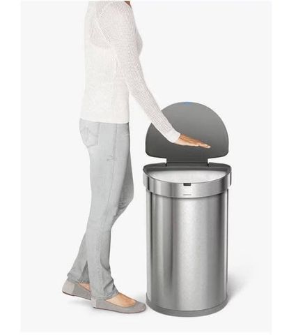 Thùng Rác Cảm Ứng Kháng Khuẩn 45L Simplehuman - Thiết Kế Thông Minh, Vật Liệu Thép Không Gỉ, Mở Tự Động, Ít Tiếng Ồn