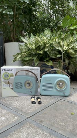 Loa Bluetooth Kiểu Dáng Cổ Điển INTEMPO 2in1 - Đài FM Retro Âm Thanh Chất Lượng, Kết Nối Dễ Dàng, Thiết Kế Vintage Thời Trang