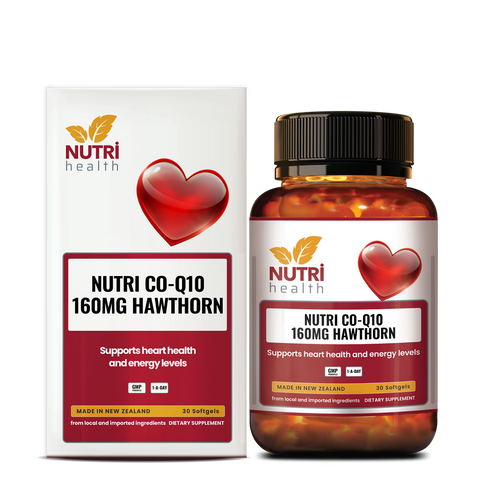 Viên Uống Bổ Tim New Zealand Nutri CO-Q10 160mg - Hỗ Trợ Sức Khỏe Tim Mạch, 30 Viên, Hàm lượng CoQ10 160mg cao, Giúp Cải Thiện Trao Đổi Chất