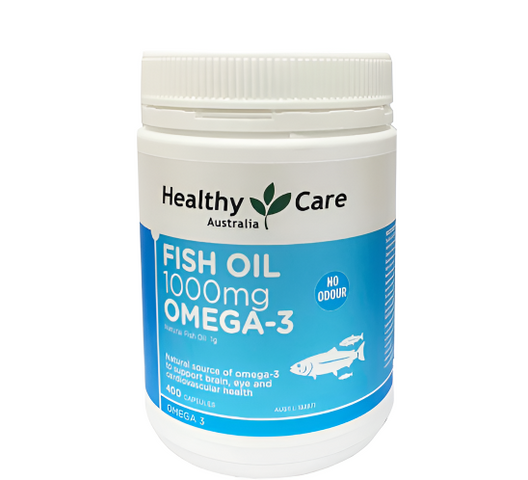 Dầu Cá Omega 3 Healthy Care 1000mg - 400 Viên Hỗ Trợ Sức Khỏe Tim Mạch, Tăng Cường Trí Nhớ, Làm Đẹp Da - Sản Phẩm Úc Chính Hãng