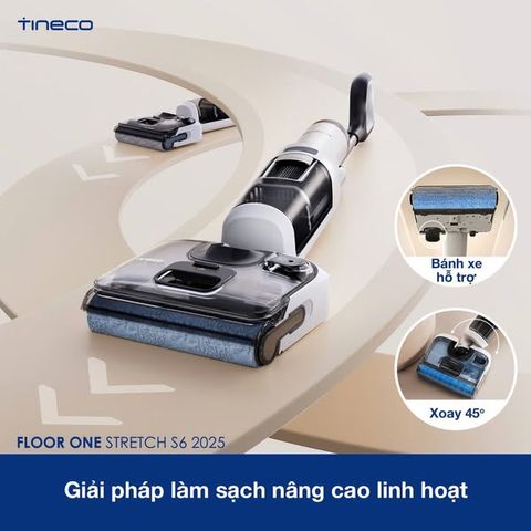 Máy Hút Bụi Tineco S6 Stretch 2025 - Lực Hút Siêu Khủng 20.000Pa, Tự Vệ Sinh, Hút Nước, Công Nghệ Chống Rối Tóc