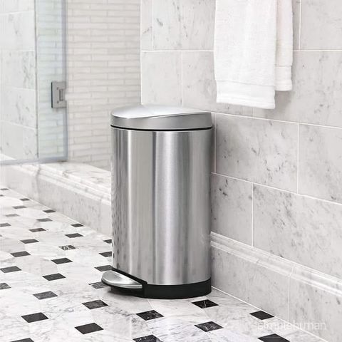 Thùng rác Simplehuman Bán Nguyệt 10L - Thép không gỉ, phù hợp cho bếp, phòng tắm, văn phòng, khách sạn, thiết kế nhỏ gọn và tiện lợi.
