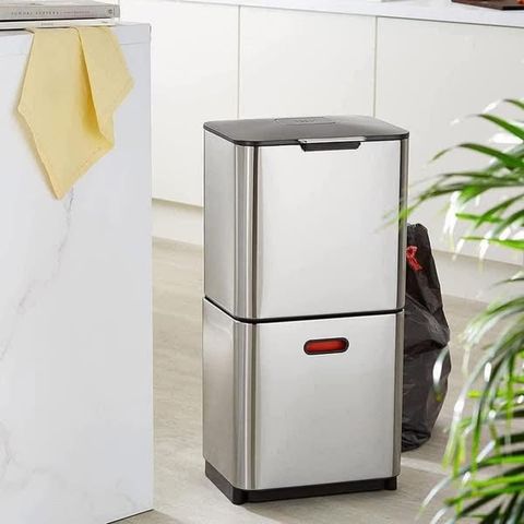 Thùng Rác 2 Ngăn Joseph Joseph 30060 - Thiết Kế Dọc 60L Tiết Kiệm Không Gian, Phân Loại Rác Thải và Tái Chế Hữu Ích