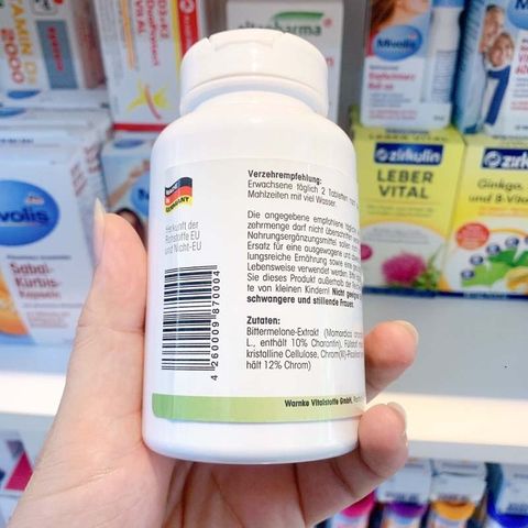 Viên uống mướp đắng Herbadirekt Bittermelone 750mg Đức 120 viên