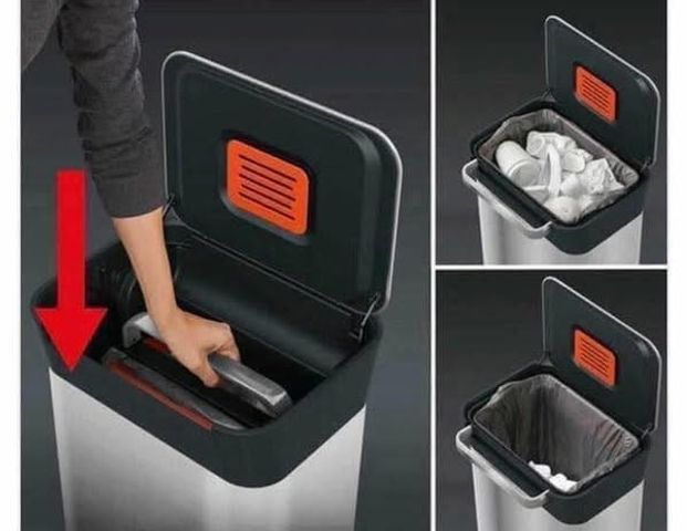 Thùng rác tự động Joseph Joseph Titan 30L - Thiết kế hiện đại, hệ thống nén rác hiệu quả, bảo vệ môi trường, tiện lợi cho gia đình
