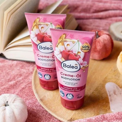 [ Hàng Đức ] Kem dưỡng thể, body lotion Balea nội địa Đức, Dưỡng Trắng Da Toàn Thân, Sáng Mịn Mùi thơm mát 200ml - Creme-Ol Cherry
